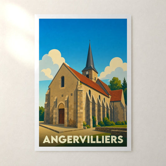 Affiche Angervilliers – sans cadre, accrochée au mur