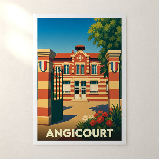 Affiche Angicourt – sans cadre, accrochée au mur