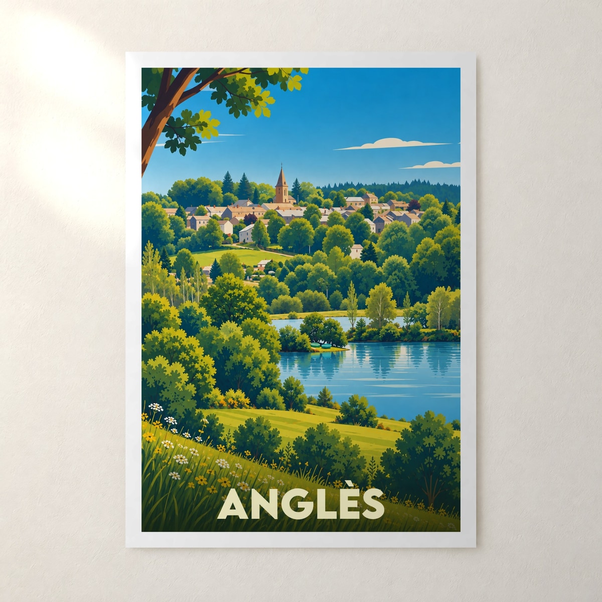 Affiche Anglès (Tarn) – sans cadre, accrochée au mur