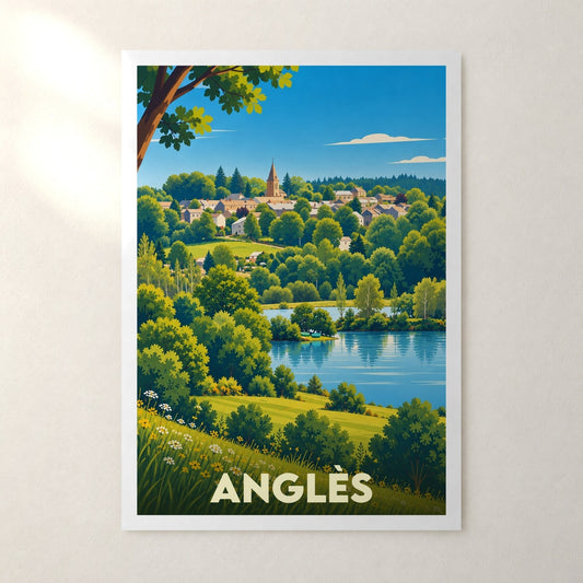 Affiche Anglès (Tarn) – sans cadre, accrochée au mur