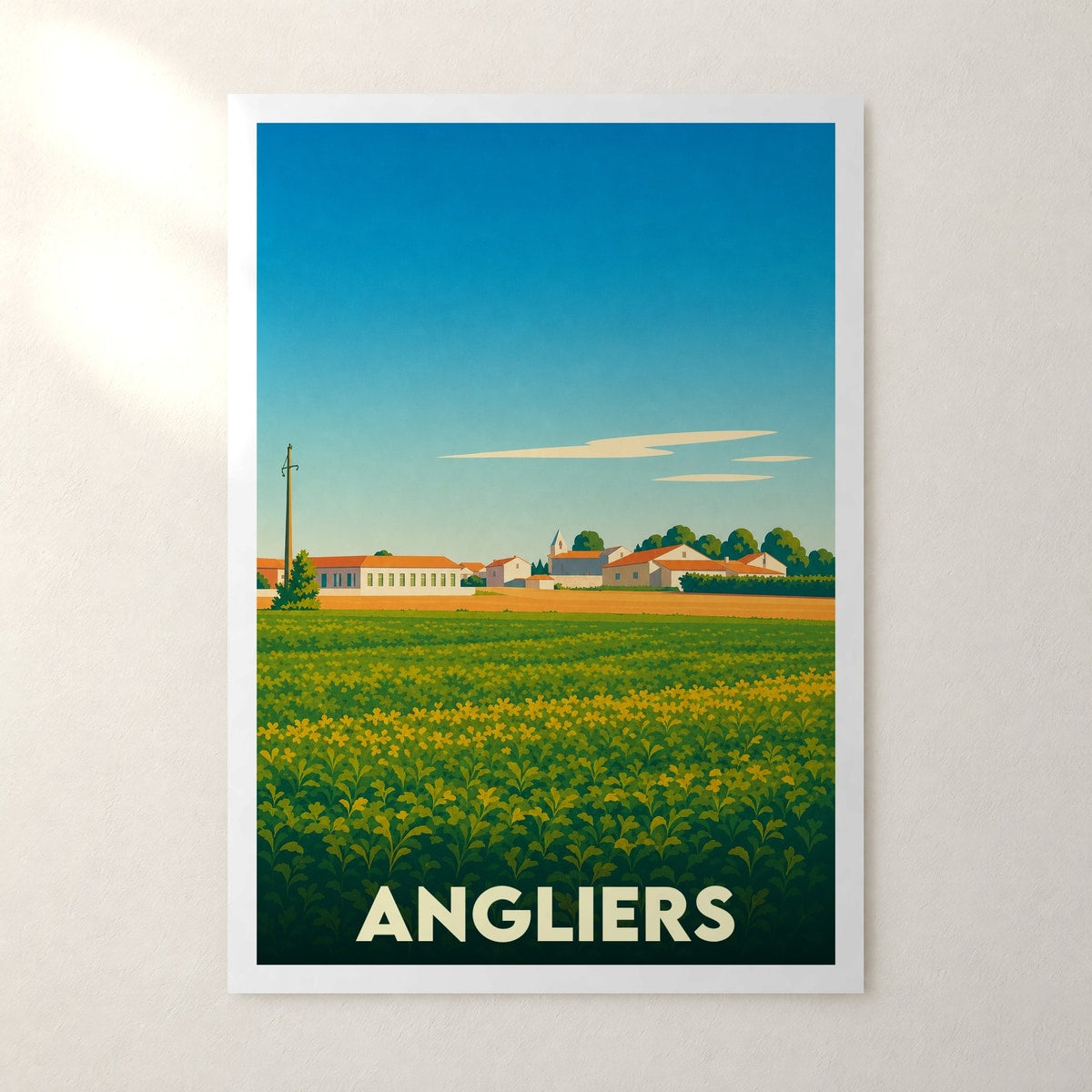 Affiche Angliers – sans cadre, accrochée au mur