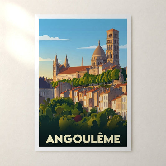 Affiche Angoulême – sans cadre, accrochée au mur