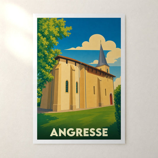 Affiche Angresse – sans cadre, accrochée au mur
