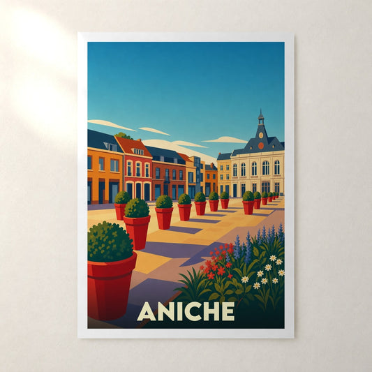 Affiche Aniche – sans cadre, accrochée au mur