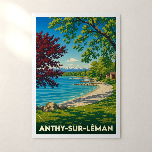 Affiche Anthy-sur-Léman – sans cadre, accrochée au mur