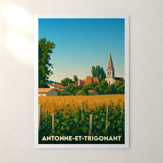Affiche Antonne-et-Trigonant – sans cadre, accrochée au mur