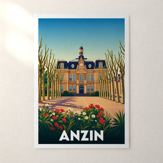 Affiche Anzin – sans cadre, accrochée au mur