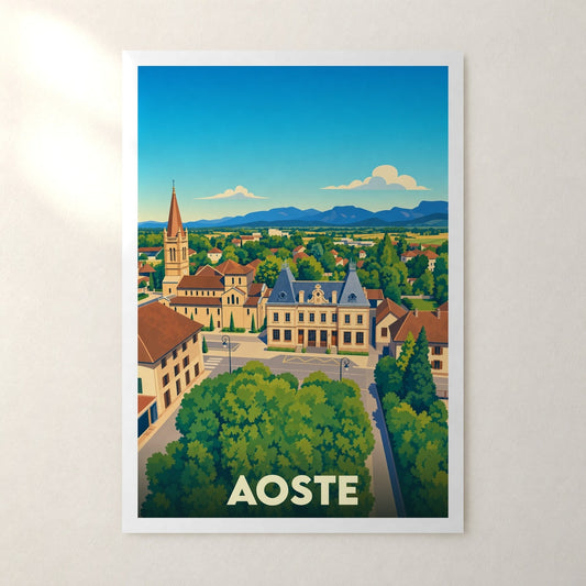 Affiche Aoste – sans cadre, accrochée au mur