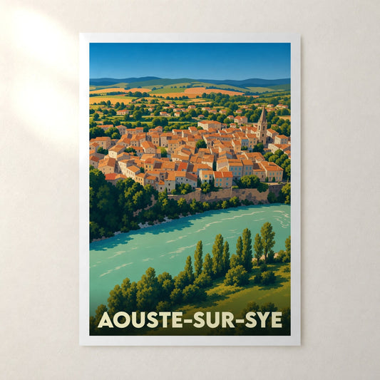 Affiche Aouste-sur-Sye – sans cadre, accrochée au mur