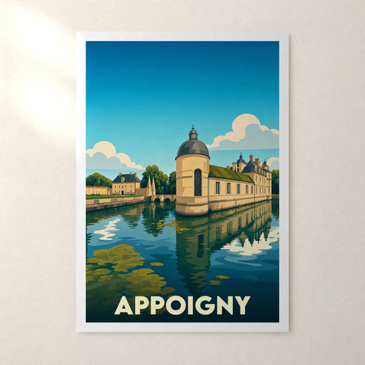 Affiche Appoigny – sans cadre, accrochée au mur