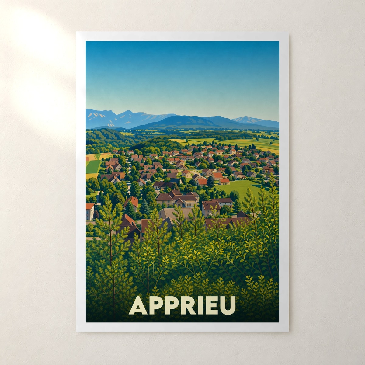 Affiche Apprieu – sans cadre, accrochée au mur