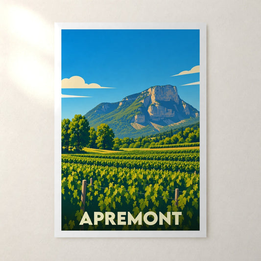 Affiche Apremont (Savoie) – sans cadre, accrochée au mur