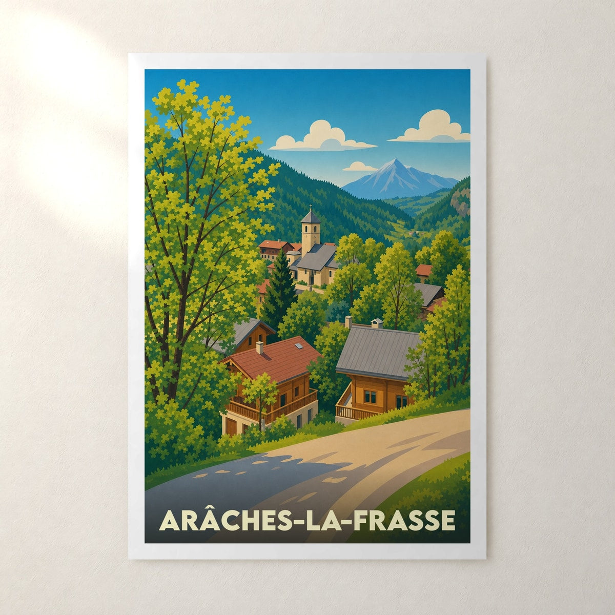 Affiche Arâches-la-Frasse – sans cadre, accrochée au mur