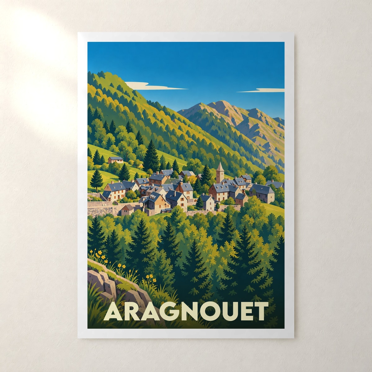 Affiche Aragnouet – sans cadre, accrochée au mur