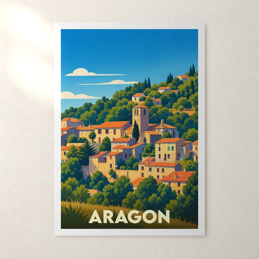 Affiche Aragon – sans cadre, accrochée au mur