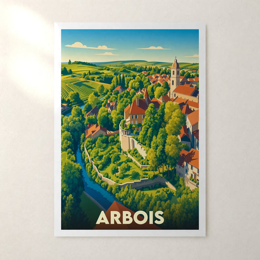 Affiche Arbois – sans cadre, accrochée au mur