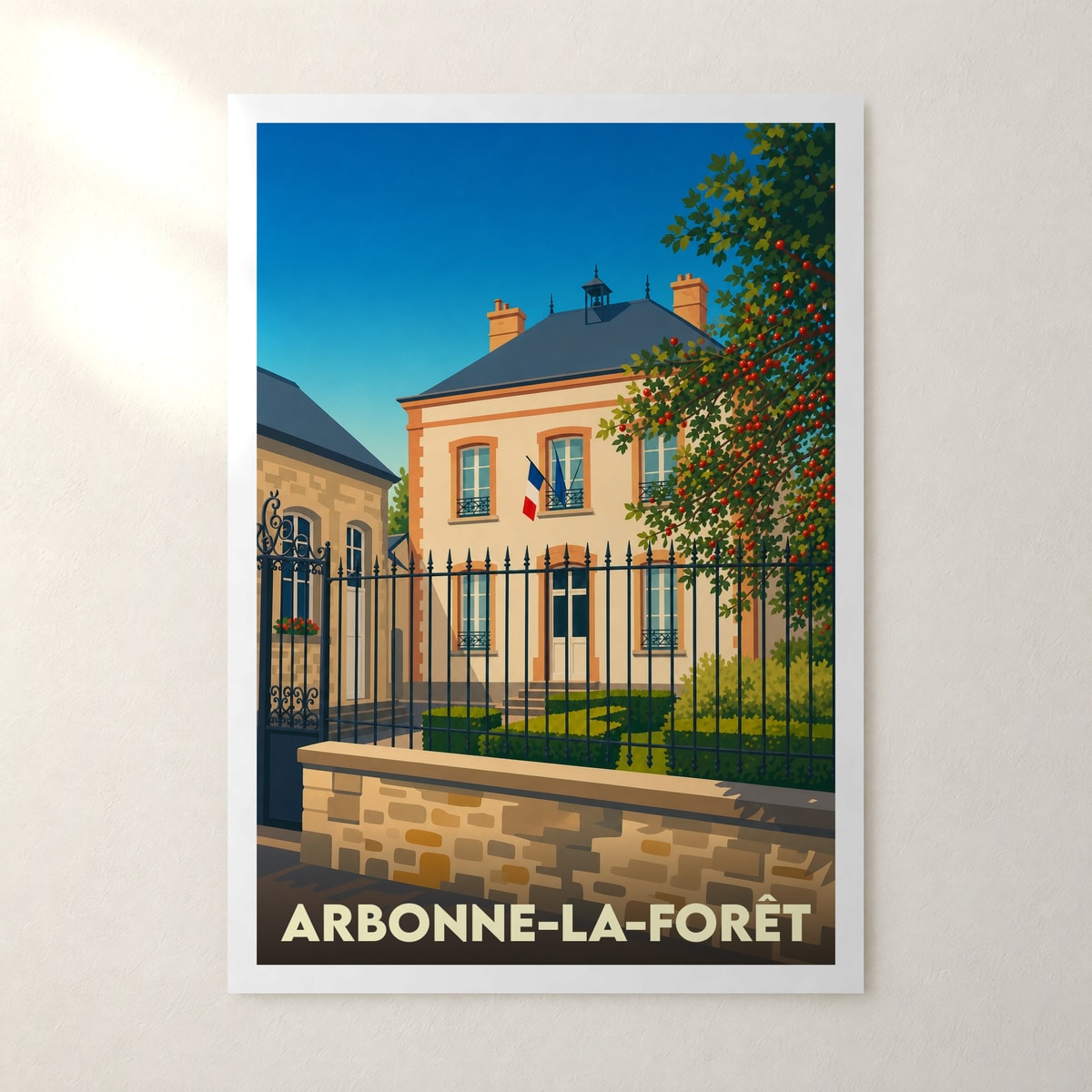 Affiche Arbonne-la-Forêt – sans cadre, accrochée au mur