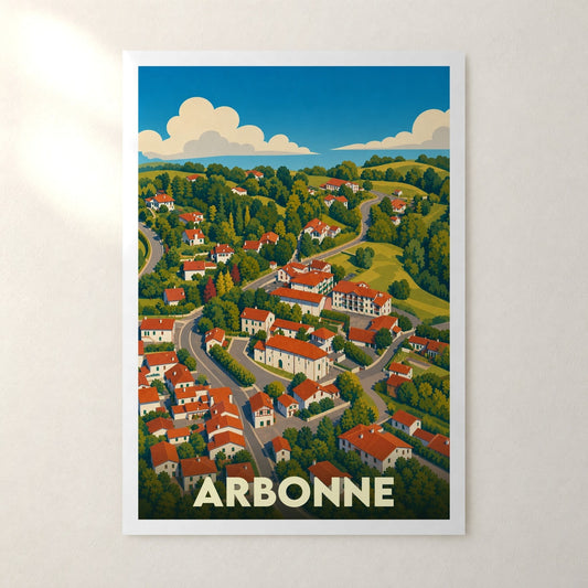 Affiche Arbonne – sans cadre, accrochée au mur