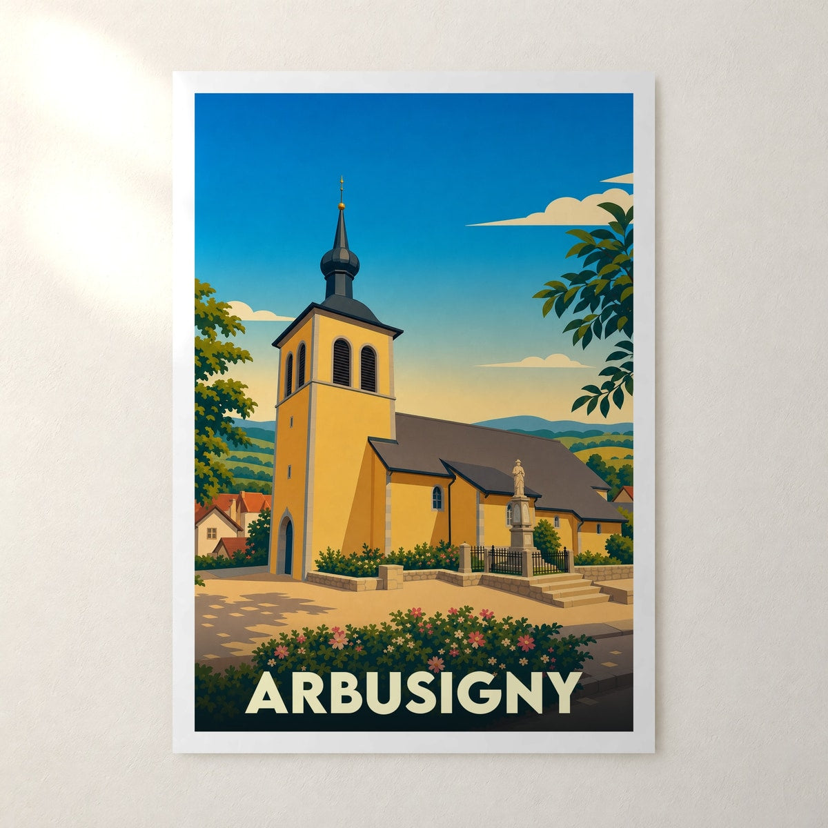 Affiche Arbusigny – sans cadre, accrochée au mur