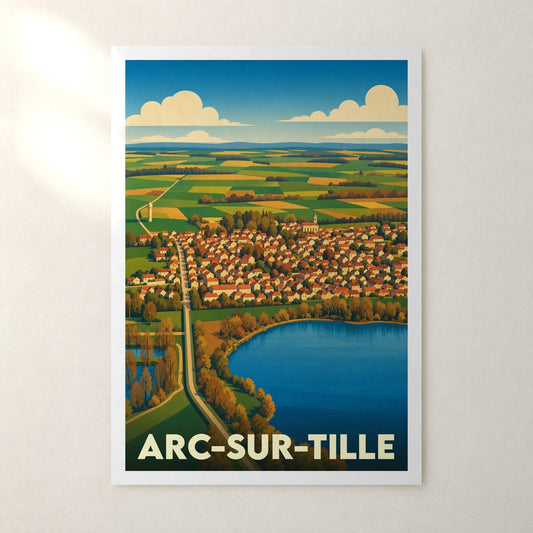 Affiche Arc-sur-Tille – sans cadre, accrochée au mur