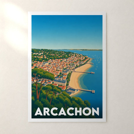 Affiche Arcachon – sans cadre, accrochée au mur