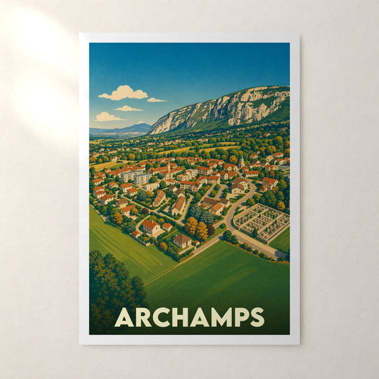 Affiche Archamps – sans cadre, accrochée au mur