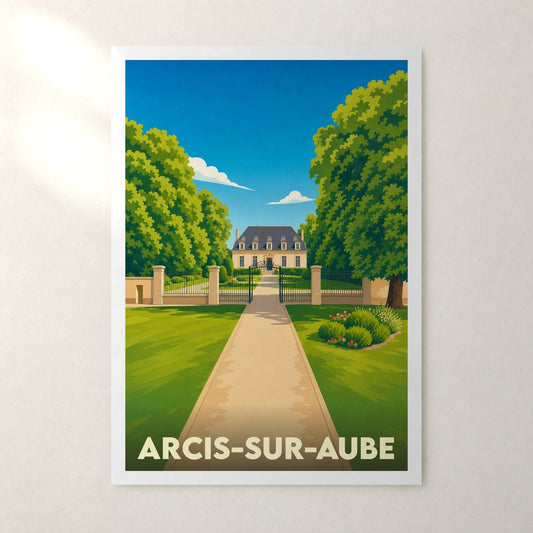 Affiche Arcis-sur-Aube – sans cadre, accrochée au mur
