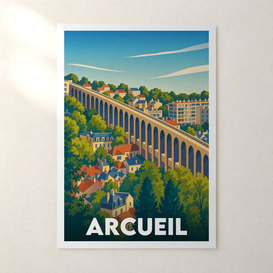 Affiche Arcueil – sans cadre, accrochée au mur