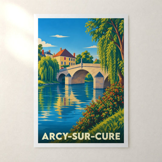 Affiche Arcy-sur-Cure – sans cadre, accrochée au mur