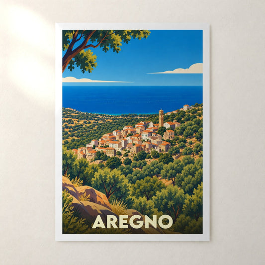 Affiche Aregno – sans cadre, accrochée au mur