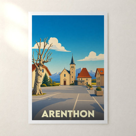 Affiche Arenthon – sans cadre, accrochée au mur