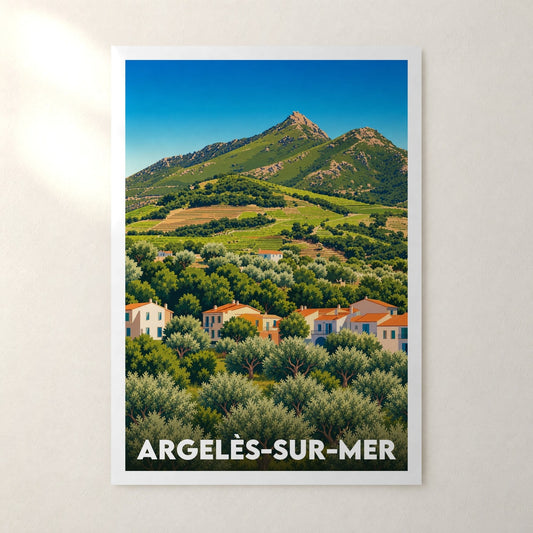 Affiche Argelès-sur-Mer – sans cadre, accrochée au mur