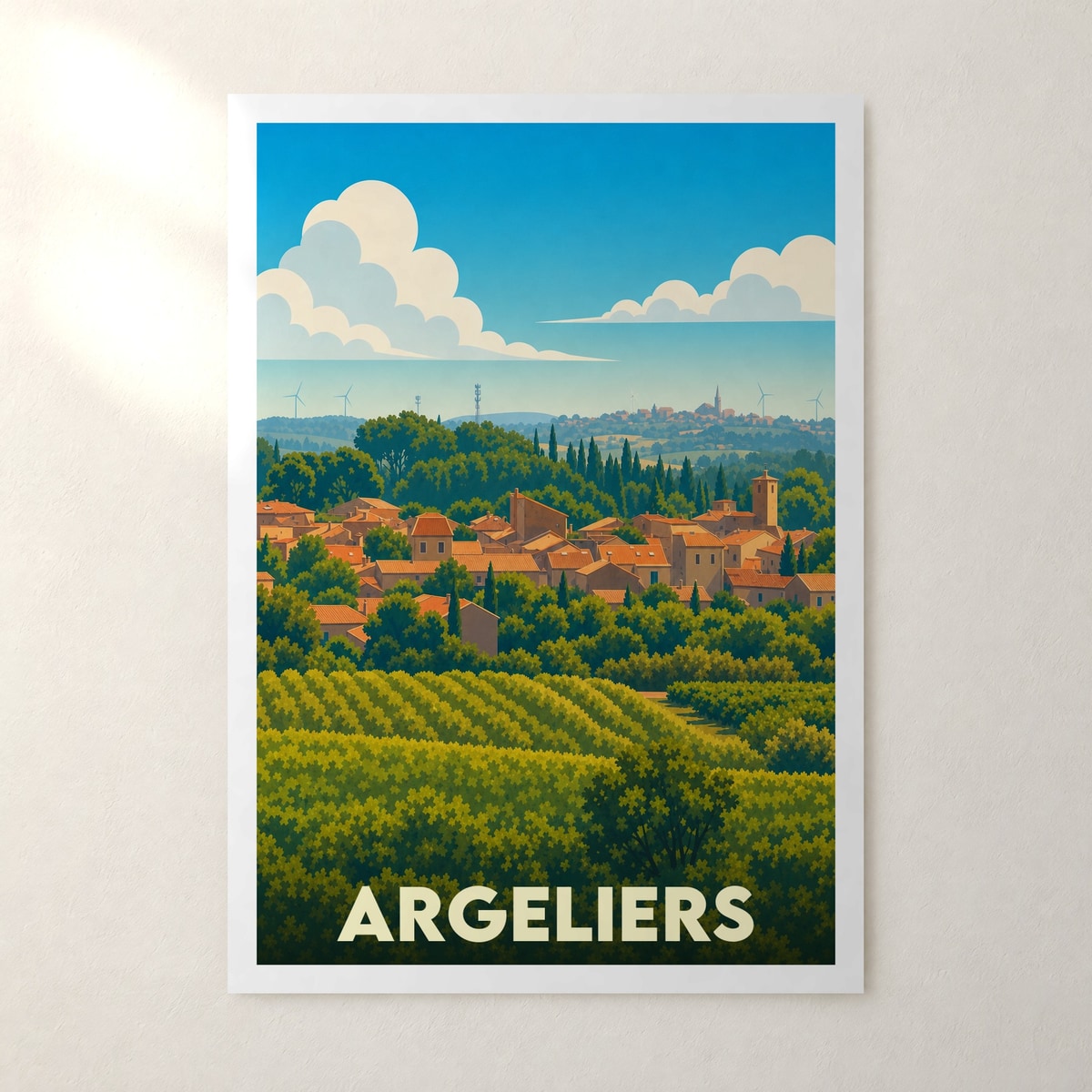 Affiche Argeliers – sans cadre, accrochée au mur