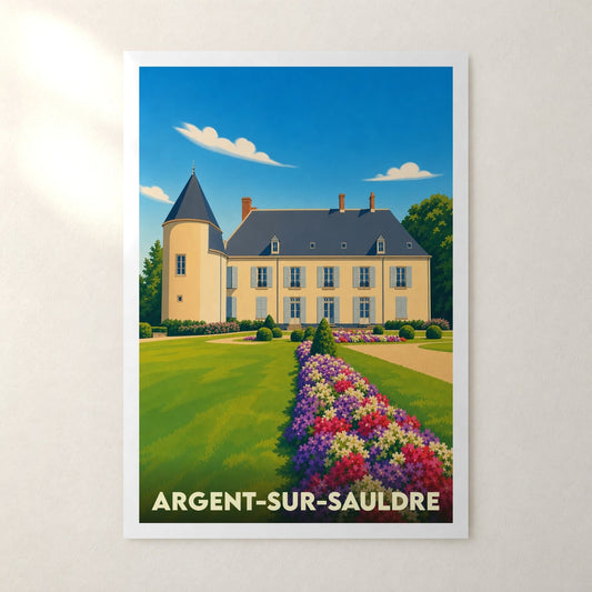 Affiche Argent-sur-Sauldre – sans cadre, accrochée au mur