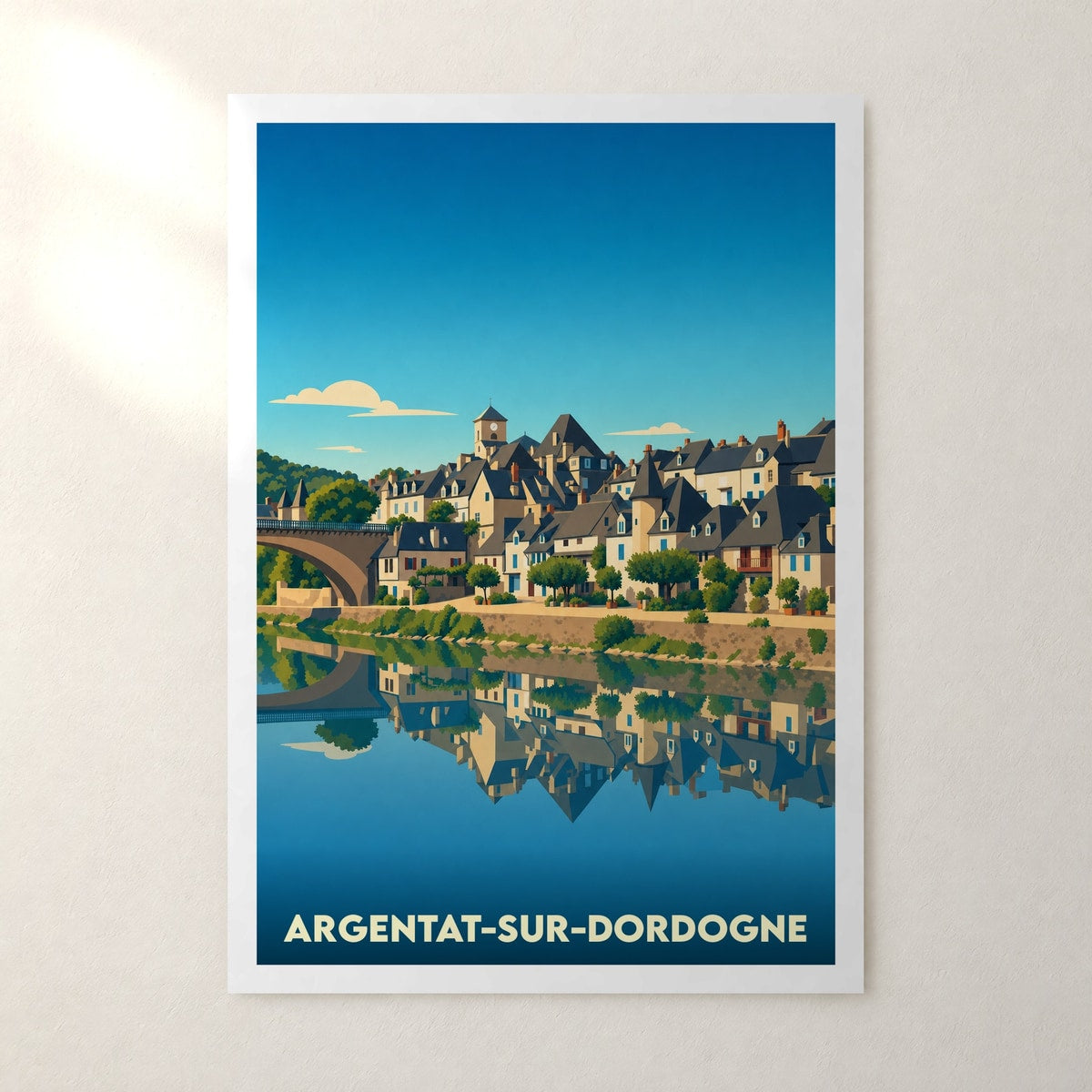Affiche Argentat-sur-Dordogne – sans cadre, accrochée au mur