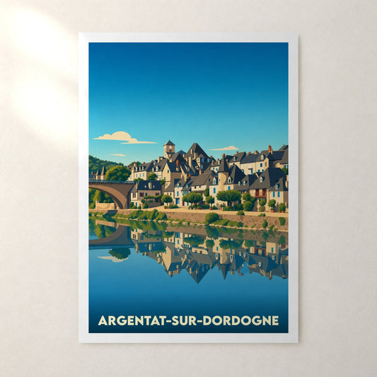 Affiche Argentat-sur-Dordogne – sans cadre, accrochée au mur