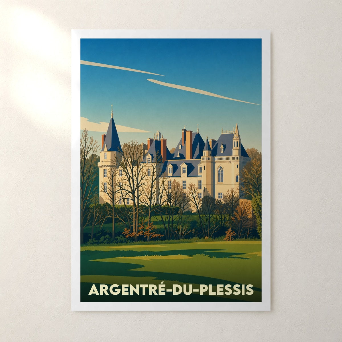 Affiche Argentré-du-Plessis – sans cadre, accrochée au mur