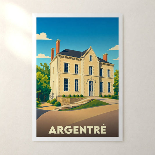 Affiche Argentré – sans cadre, accrochée au mur