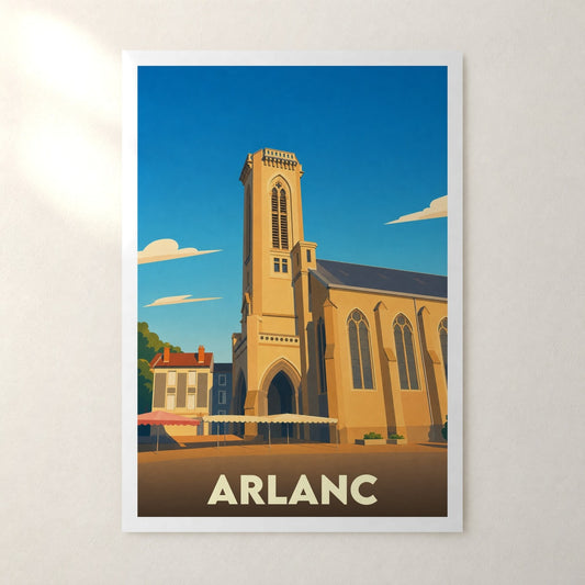 Affiche Arlanc – sans cadre, accrochée au mur