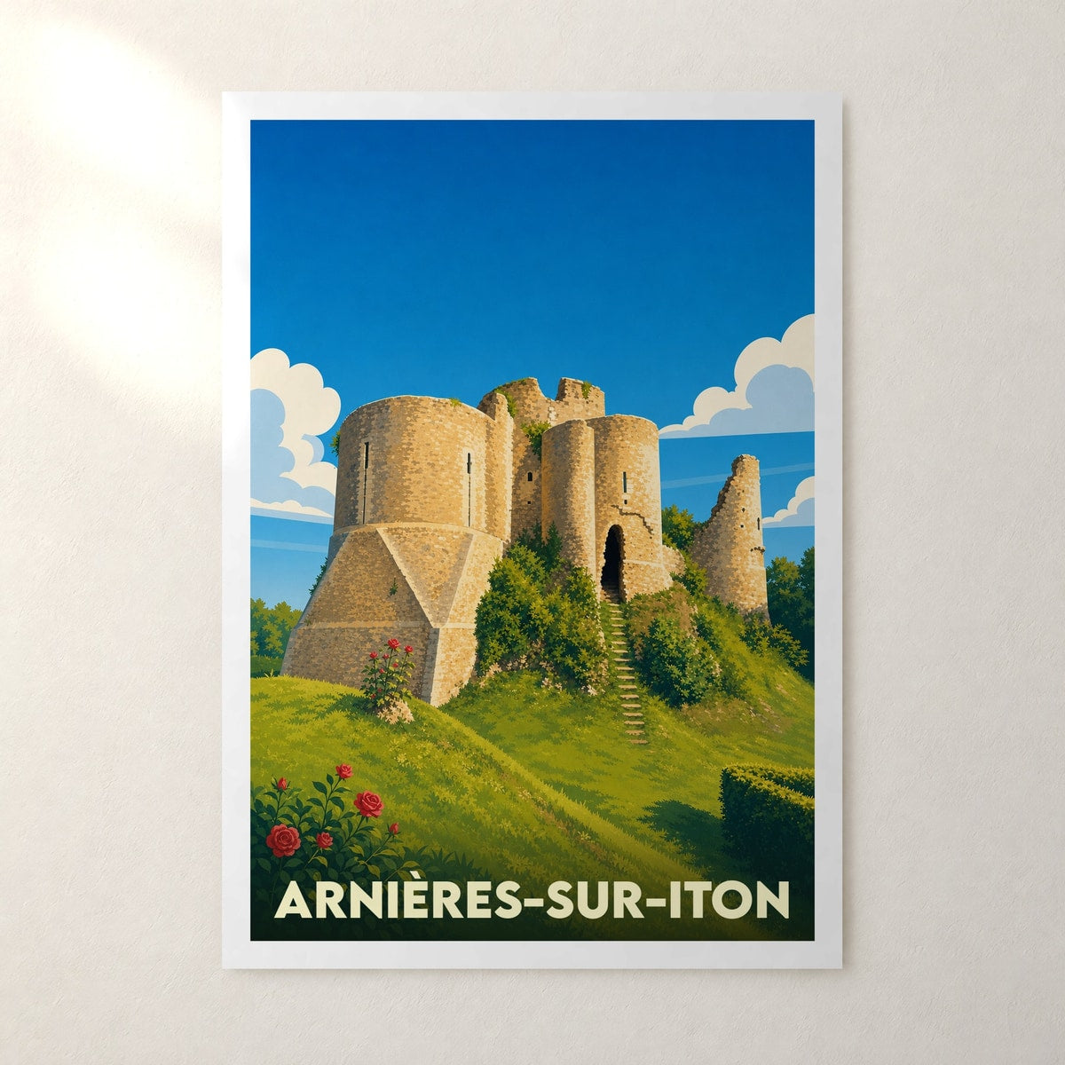 Affiche Arnières-sur-Iton – sans cadre, accrochée au mur