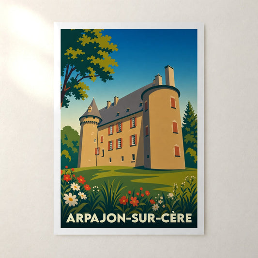 Affiche Arpajon-sur-Cère – sans cadre, accrochée au mur