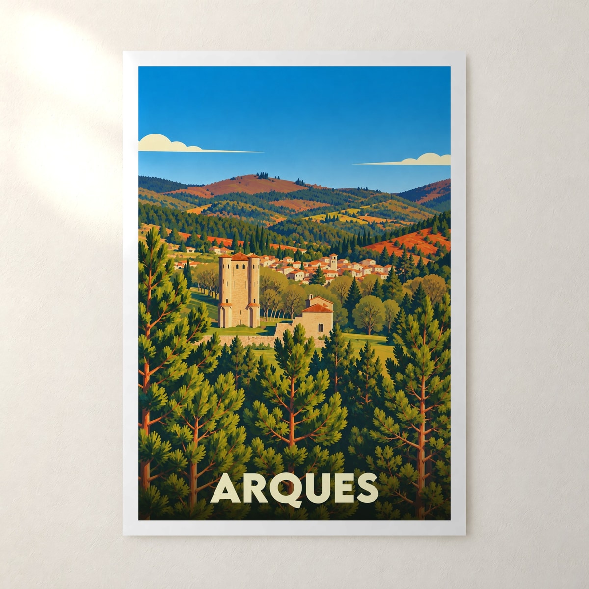 Affiche Arques (Aude) – sans cadre, accrochée au mur