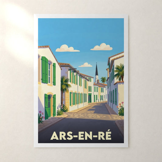 Affiche Ars-en-Ré – sans cadre, accrochée au mur