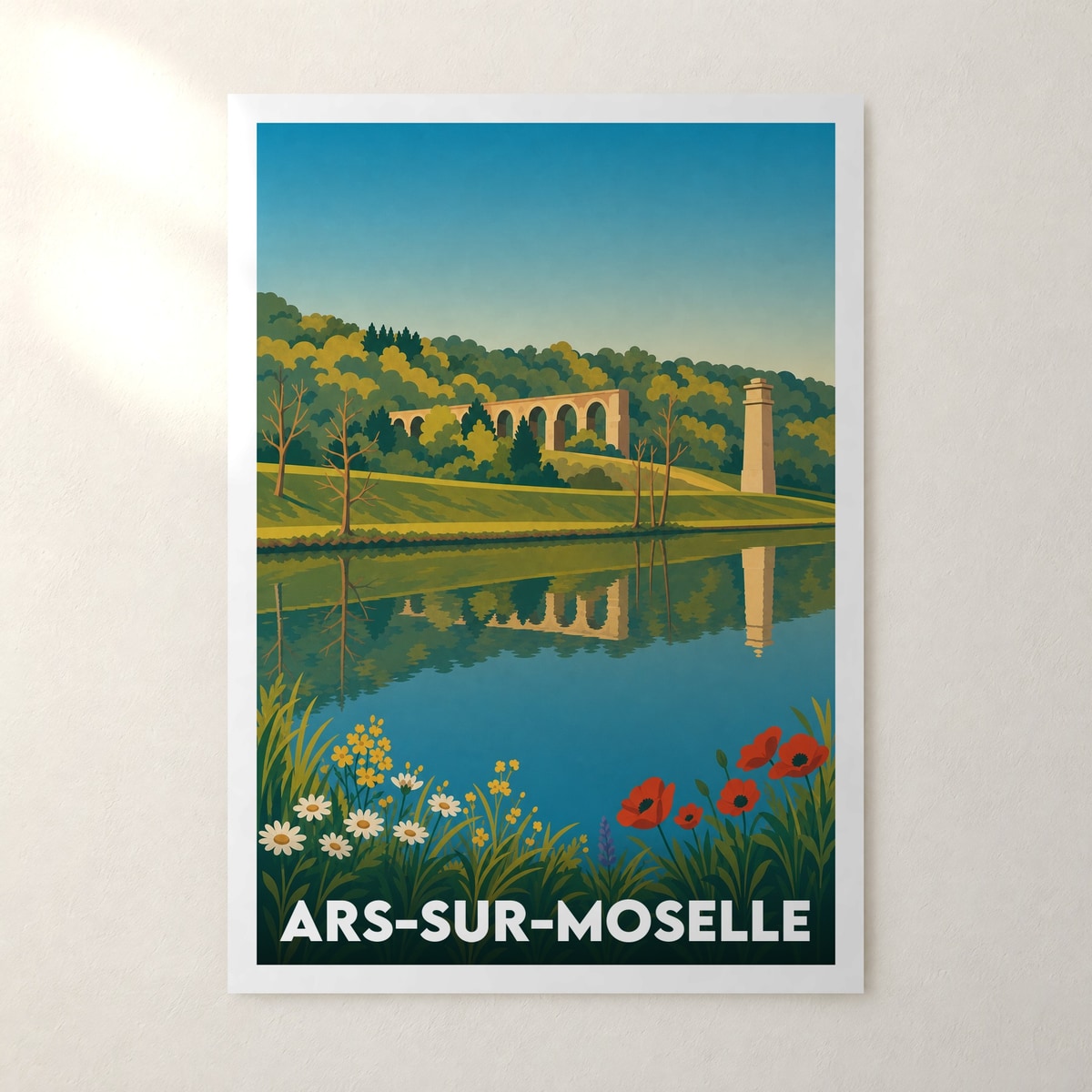 Affiche Ars-sur-Moselle – sans cadre, accrochée au mur
