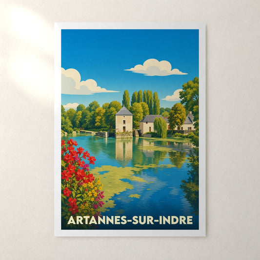 Affiche Artannes-sur-Indre – sans cadre, accrochée au mur