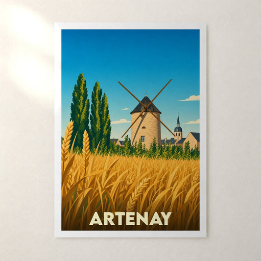 Affiche Artenay – sans cadre, accrochée au mur