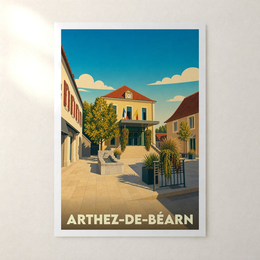 Affiche Arthez-de-Béarn – sans cadre, accrochée au mur