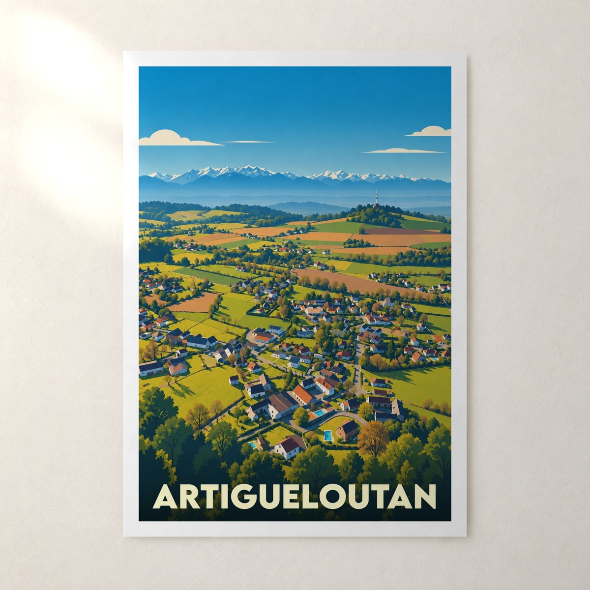 Affiche Artigueloutan – sans cadre, accrochée au mur