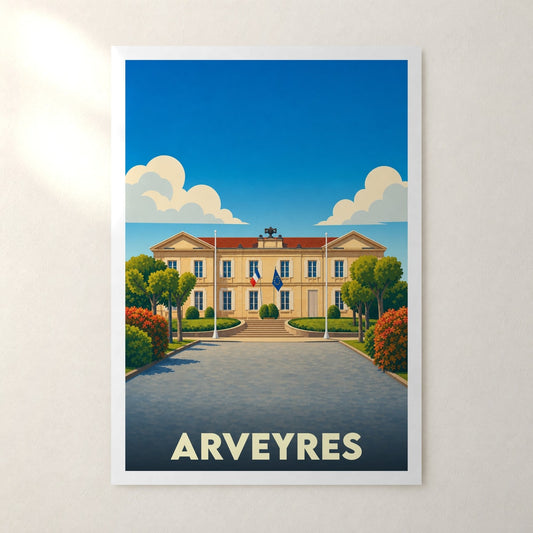 Affiche Arveyres – sans cadre, accrochée au mur