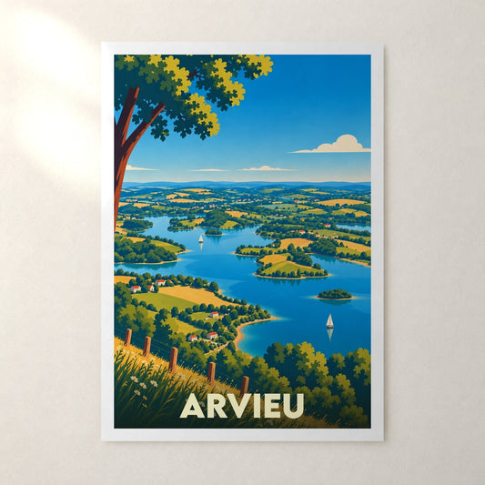 Affiche Arvieu – sans cadre, accrochée au mur